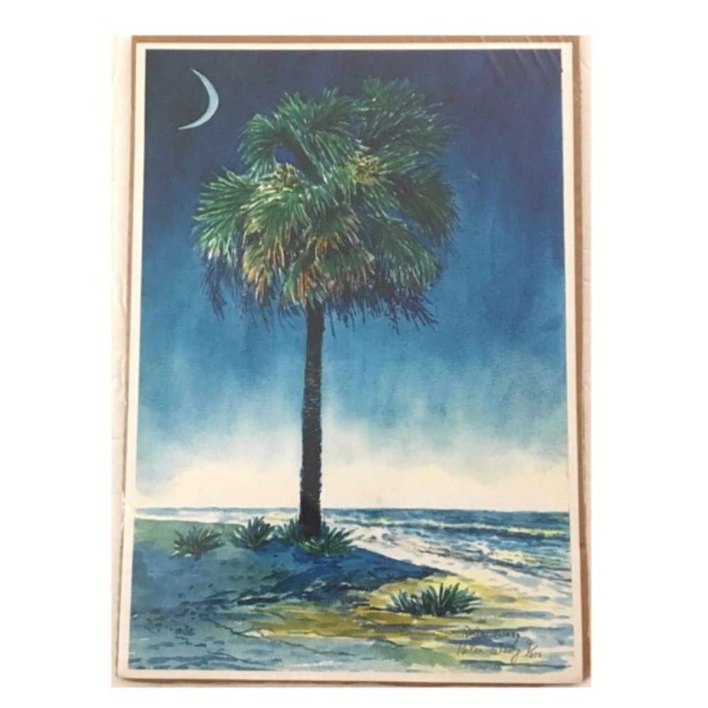 Island Palm Tree Limited Watercolor Print- S. Wong